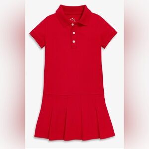 Primary Kids Short Sleeve Pique Polo Dress Size 6-7
